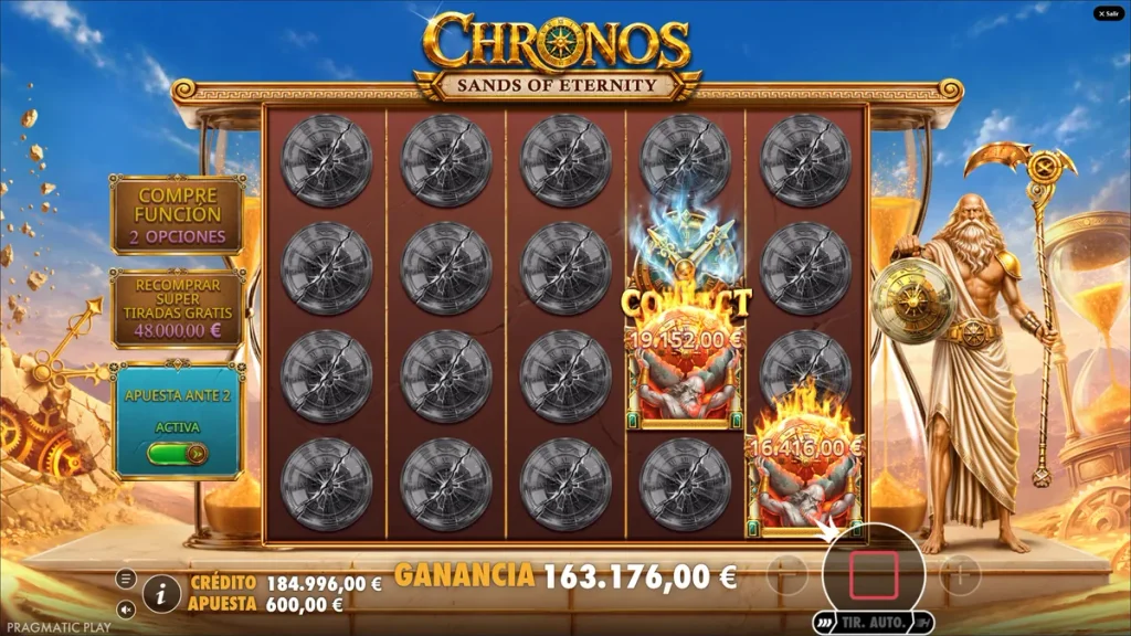 chronos sands of eternity demo gratis funcion collect con ganancia 163 mil euros