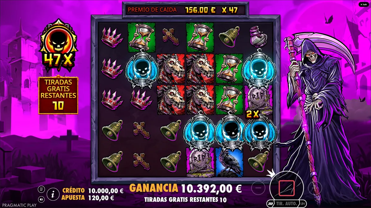 Death Dominion bonus free spins 47x ganancia 10392 euros Pragmatic Play
