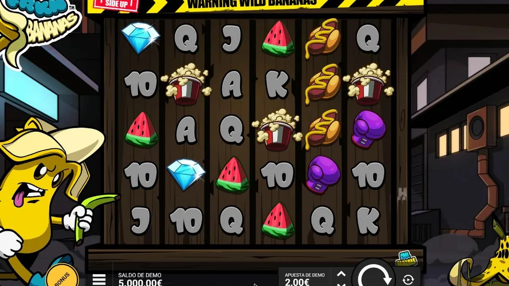 FRKN Bananas demo gratis: rodillos 6x5 con 19 líneas